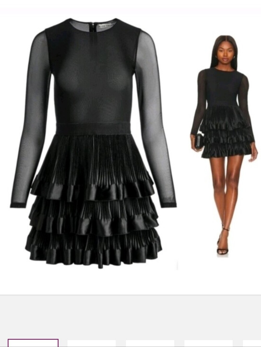 ALICE + OLIVIA CHARA TIERED RUFFLE MINI DRESS SIZE 4 $495